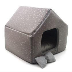 Будиночок для малих собак та котів Zoo-hunt Марсель сірий  №1 40х33х35 см