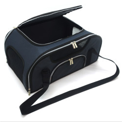 Авіа-Сумка переноска Zoo-hunt для котів та малих порід собак №1 30х45х20 см сіра