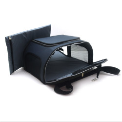 Авіа-Сумка переноска Zoo-hunt для котів та малих порід собак №1 30х45х20 см сіра