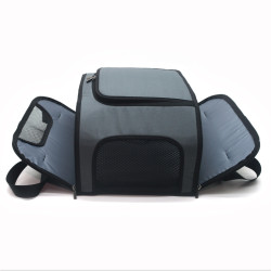 Авіа-Сумка переноска Zoo-hunt для котів та малих порід собак №3 40х55х23 см сіра