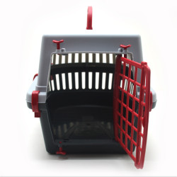 Переноска для транспортування собак та котів 50х32х32 см Zoo-hunt пластикова сіра