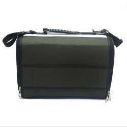 Дорожня сумка-тунель для малих собак та котів Zoo-hunt Бадо L №3 29х47х32 см зелена