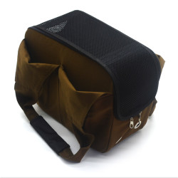 Сумка переноска для малих порід собак та котів Zoo-hunt Корс S 20х39х30 см коричнева