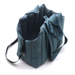 Сумка-лежак для котів та малих собак Zoo-hunt Комфорт L №3 55х30х40 см джинс