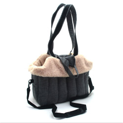 Сумка-лежак для котів та малих собак Zoo-hunt Комфорт L №3 55х30х40 см сіра