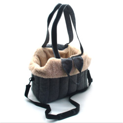 Сумка-лежак для котів та малих собак Zoo-hunt Комфорт L №3 55х30х40 см сіра