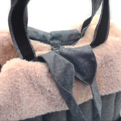 Сумка-лежак для котів та малих собак Zoo-hunt Комфорт L №3 55х30х40 см сіра