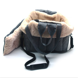 Сумка-лежак для котів та малих собак Zoo-hunt Комфорт L №3 55х30х40 см сіра