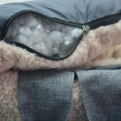 Сумка-лежак для котів та малих собак Zoo-hunt Комфорт L №3 55х30х40 см сіра