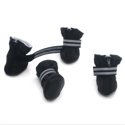 Черевички для собак та котів Zoo-hunt Фліс чорні  міні 3х4х7,5 см