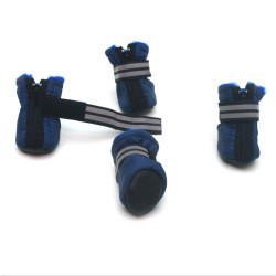 Черевички для собак та котів Zoo-hunt Фліс сині  міні 3х4х7,5 см