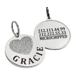 Адресник для Собак BronzeDog з Латуні з Нікелевим Покриттям Серце S(95031) 