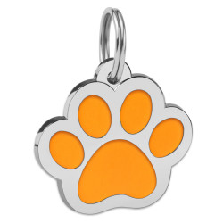 Емальований Адресник BronzeDog Лапка для Собак Помаранчевий  M(95214) 
