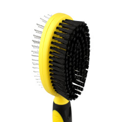 Щітка Масажна Bronzedog Двостороння з кутовими зубами 20,5 х 5,5 см  S( HSAF-S)