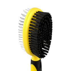 Щітка Масажна Bronzedog Двостороння з кутовими зубами 24 х 7 см  L( HSAF-L)