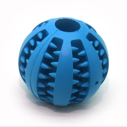 Іграшка для собак і котів м'ячик для корму 5 см  синій 