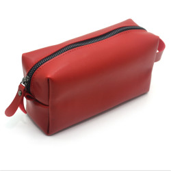 Косметичка Zoo-hunt з екошкіри Кеті 18х10х7 см червоний гладкий 1252