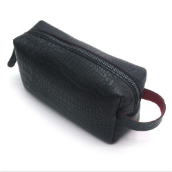 Косметичка Zoo-hunt з екошкіри Кеті 18х10х7 см чорний крокодил матовий 1252