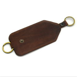 Ключниця шкіряна Крейзі Zoo-hunt коньяк 1056