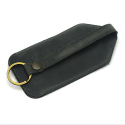 Ключниця шкіряна Крейзі Zoo-hunt сіра 1056