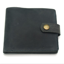 Гаманець шкіряний №2 Крейзі Zoo-hunt сірий 1070