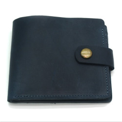 Гаманець шкіряний №2 Крейзі Zoo-hunt синій 1070