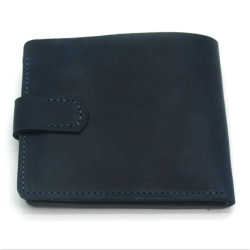 Гаманець шкіряний №2 Крейзі Zoo-hunt синій 1070