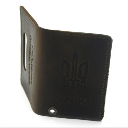 Обкладинка універсальна для документів Zoo-hunt формату ID-картки Службове Посвідчення шкіра Крейзі коричнева 1079