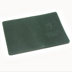 Обкладинка для документів Zoo-hunt шкіра Крейзі Військовий квиток зелена 5179/з