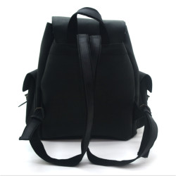 Рюкзак шкіряний Крейзі Zoo-hunt 3 кармани чорний 10513/1