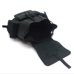 Рюкзак шкіряний Крейзі Zoo-hunt 3 кармани чорний 10513/1