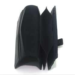 Гаманець Zoo-hunt великий на кнопці з замочком шкіра Крейзі чорний 1108