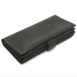 Гаманець Zoo-hunt великий на кнопці з замочком шкіра Крейзі коричневий 1108