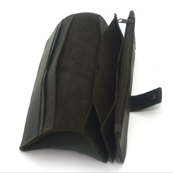 Гаманець Zoo-hunt великий на кнопці з замочком шкіра Крейзі коричневий 1108