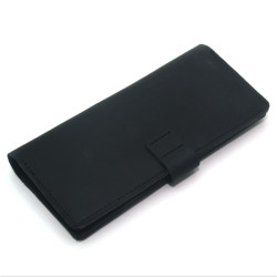 Гаманець Zoo-hunt великий на кнопці унісекс шкіра Крейзі чорний 1109