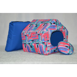 Хатка для собак і котів Zoo-hunt Орхідея синя  №0 260х270х270 мм