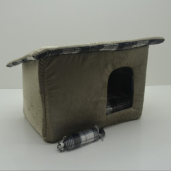 Хатка для собак та котів Zoo-hunt Затишок клітинка 30х50х38 см