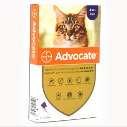 Краплі Bayer від бліх та кліщів для котів Advocate 4-8 кг   1 піпетка